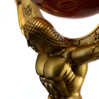 Atlas Bronze World Globe Whiskey Decanter Set - 15