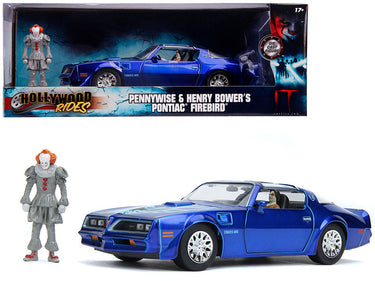 Henry Bower's Pontiac Firebird Trans Am Candy Blue with Pennywise Diecast Figurine