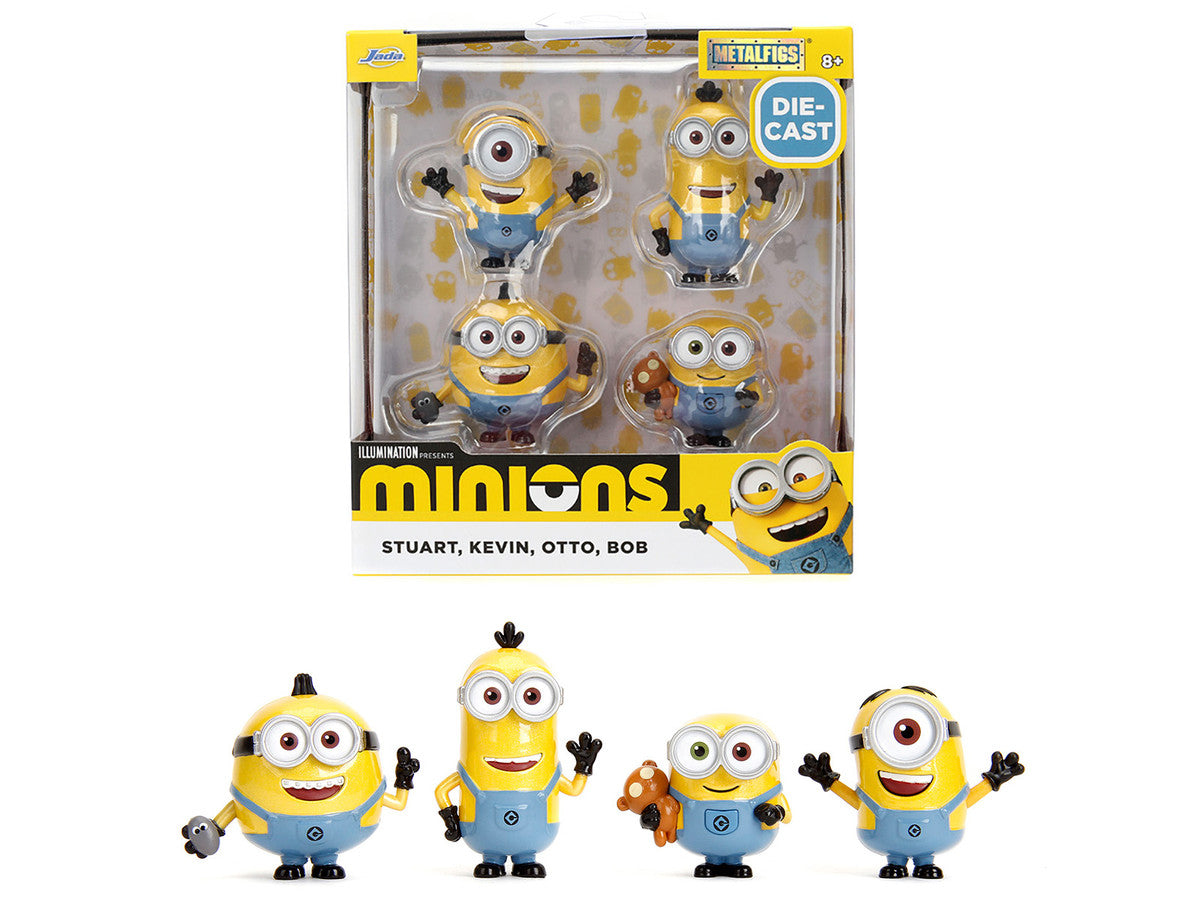 Set of 4 Diecast Figures "Minions" (2015) Movie "Metalfigs" Series Diecast Models by Jada-4
