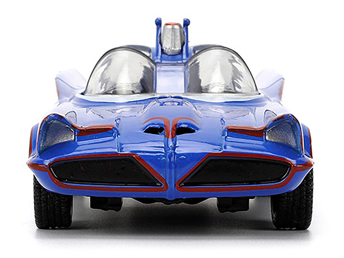 1966 Batmobile Blue "Batman" (1966-1968) Classic TV Series "Hollywood Rides" Series 1/32 Diecast Model Car by Jada-2
