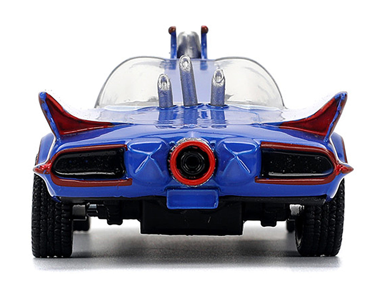 1966 Batmobile Blue "Batman" (1966-1968) Classic TV Series "Hollywood Rides" Series 1/32 Diecast Model Car by Jada-3