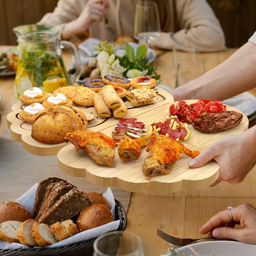 Bigfoot or RV Bamboo Board for Charcuterie, Foldable Cutting Board, Flexible Cheeseboard Serving Tray, Gift Ideas for New Home, Christmas, Women Birthday