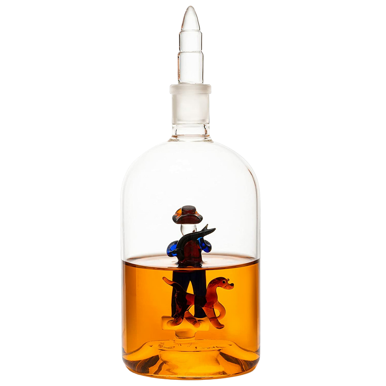 Wine & Whiskey Decanter, Hunting Gifts, Hunter with Dog - 750ml Decanter Bourbon Scotch Unique Gift for Him - Gamebirds Game - Hunter's Cowboy Decanter, Western Style Decanter, Gift Glassware-0