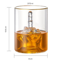 Middle Finger Gifts Whiskey Glass | SINGLE | Novelty Whiskey & Wine, Funny Gift for that Someone You Love! Middle Finger Gift For Adults, Flip Off, Funny Gag Gifts (12.5 OZ)-4