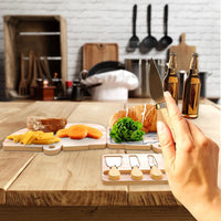 Bigfoot or RV Bamboo Board for Charcuterie, Foldable Cutting Board, Flexible Cheeseboard Serving Tray, Gift Ideas for New Home, Christmas, Women Birthday
