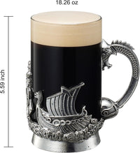 Viking & Mythological Pewter Beer & Water Drinking Glass - 18oz SINGLE - Pint, Whiskey, Rum & Scotch Glass, Elegant, Medieval Crystal Cup, Mug, Goblet, Gifts for Men & Women, Old Fashioned Glass-3