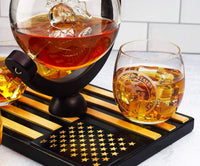 Marine Decanter Set With 4 Whiskey Glasses 1000ml Marines Gift Decanter by The Wine Savant-2