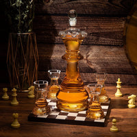 New Chess Decanter Set by The Wine Savant - Queen Chess Decanter 750ml 12