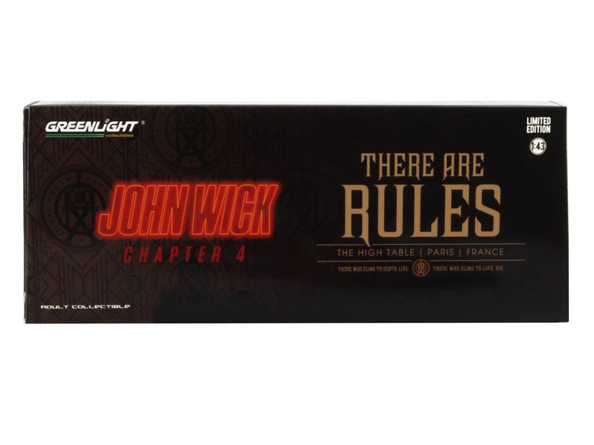 1971 Plymouth Barracuda Black "John Wick: Chapter 4" (2023) Movie "Hollywood" Series 1/43 Diecast Model Car by Greenlight-1