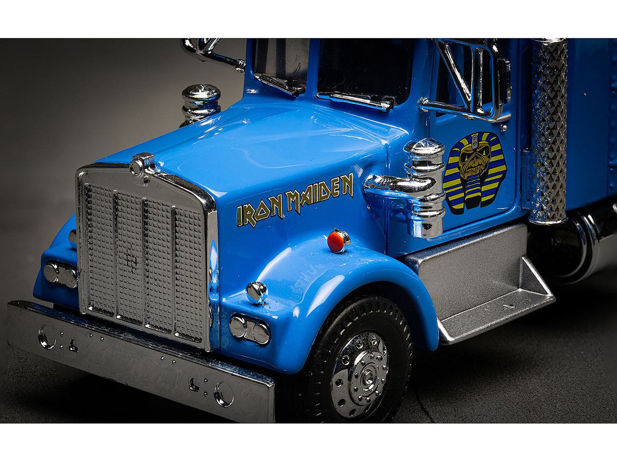 Iron Maiden "Powerslave" Transport Truck Blue "World Slavery Tour 1984-85" 1/50 Diecast Model by Corgi-1