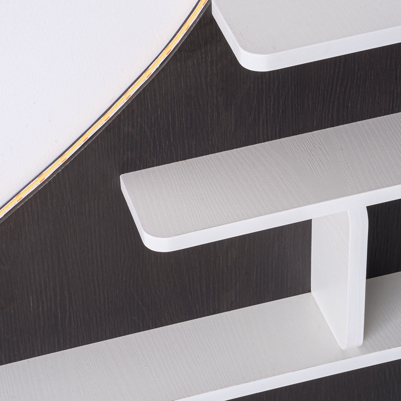 Piano Wall Shelf, Decorative Bookshelf with LED Light-3