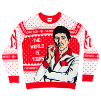 Scarface the World is Yours Tony Montana Ugly Christmas Sweater
