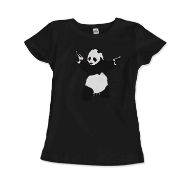 Banksy Pandamonium Armed Panda Artwork T-Shirt-14