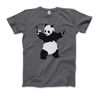 Banksy Pandamonium Armed Panda Artwork T-Shirt-10