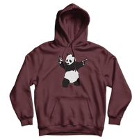 Banksy Pandamonium Armed Panda Unisex Hoodie-4