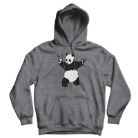 Banksy Pandamonium Armed Panda Unisex Hoodie-0