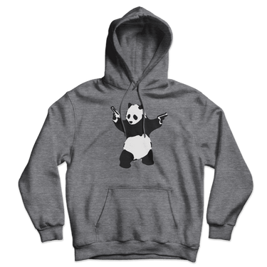 Banksy Pandamonium Armed Panda Unisex Hoodie-0