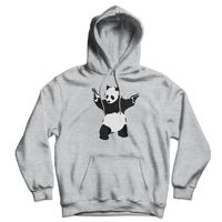 Banksy Pandamonium Armed Panda Unisex Hoodie-1