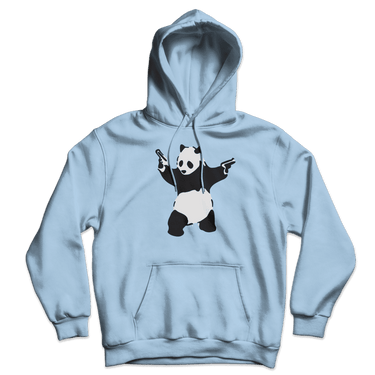 Banksy Pandamonium Armed Panda Unisex Hoodie-3