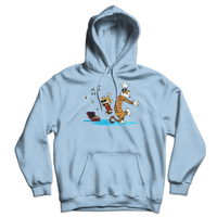 Calvin and Hobbes Dancing with Record Player Unisex Hoodie-9