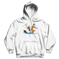 Calvin and Hobbes Dancing with Record Player Unisex Hoodie-5