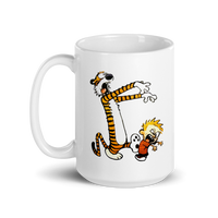 Calvin and Hobbes Playing Zombies Mug-4