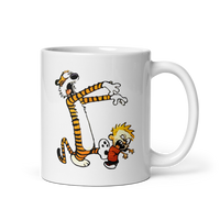 Calvin and Hobbes Playing Zombies Mug-3