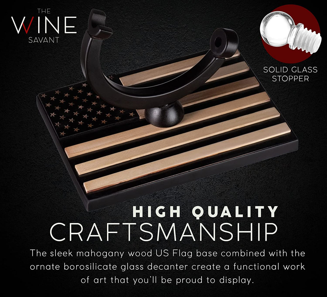 U.S. Navy Globe Whiskey Decanter Set with 4 Liquor Glasses - Navy Veteran Gift Set with Wood Base and 9 Whiskey Stones - Navy Gifts for Men, U.S.A Flag - Bourbon and Scotch Military Gifts for Dad-4