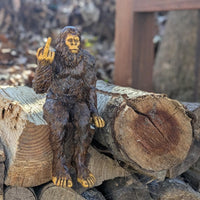 Bigfoot ‘Flipping The Bird’ Sasquatch Yeti Statue Indoor/Outdoor for Patio, Deck, Home, Office 10 in H Shelf Sitter Figurine