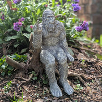 Bigfoot ‘Flipping The Bird’ Sasquatch Yeti Statue Indoor/Outdoor for Patio, Deck, Home, Office 10 in H Shelf Sitter Figurine