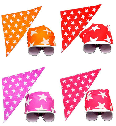 Macho Man Star Printed Costume Bandana and Glasses Set