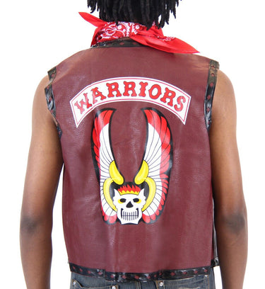 The Warriors Gang Member Emblem Leather Vest Jacket and Bandana