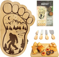 Sasquatch Cheese Board Serving Platter with Knife, Bamboo Foldable Charcuterie Boards Gift Set,Unique Christmas House Warming Gifts For New Home, Wedding,Birthday Party, Mom,Dad