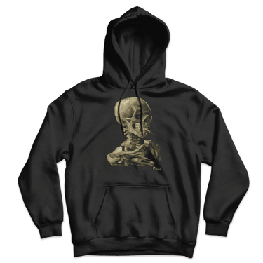 Van Gogh Skull of a Skeleton with Burning Cigarette 1886 Unisex Hoodie-1