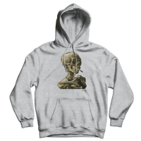 Van Gogh Skull of a Skeleton with Burning Cigarette 1886 Unisex Hoodie-4