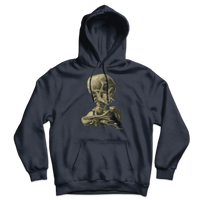 Van Gogh Skull of a Skeleton with Burning Cigarette 1886 Unisex Hoodie-3