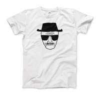 Walter White With Porkpie Hat and Sunglasses Sketch T-Shirt-0
