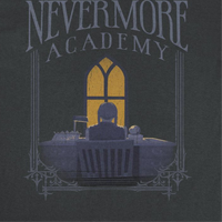 Wednesday Nevermore Desk Frame Black T-Shirt