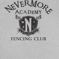 Wednesday Fencing 3 Front Sport Grey T-Shirt