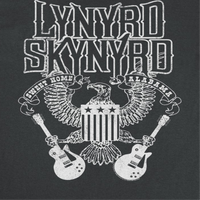 Lynyrd Skynyrd Guitars American Shield White Black T-Shirt