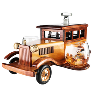Old Fashioned Car Whiskey Decanter Set, Very Large 15