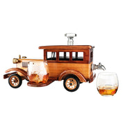 Old Fashioned Car Whiskey Decanter Set, Very Large 15