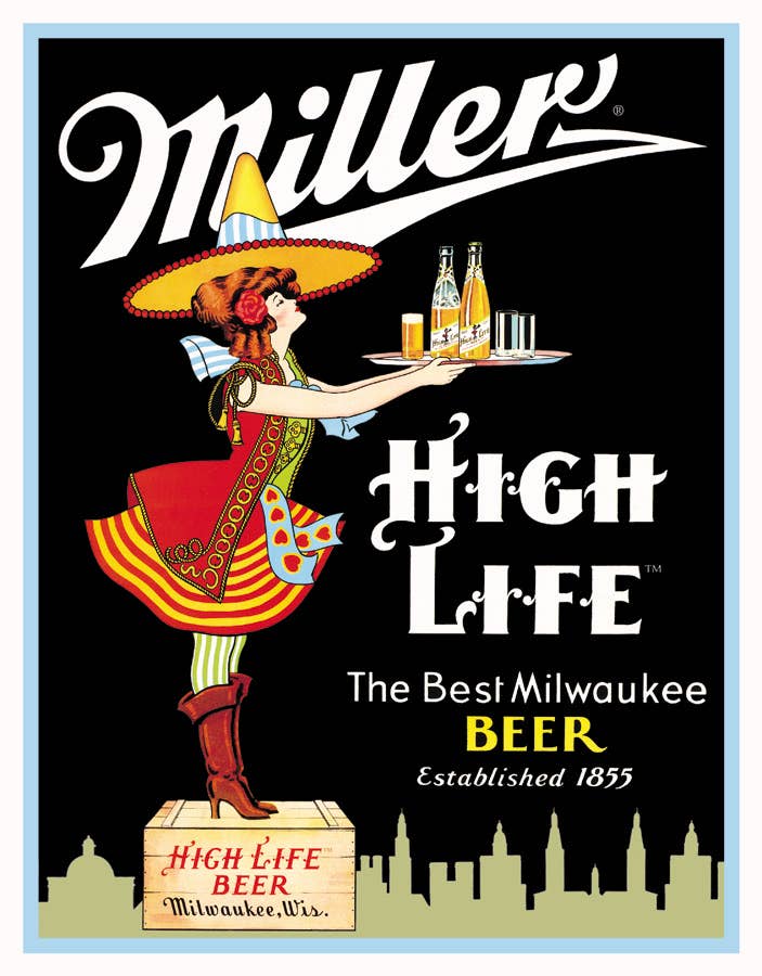 Miller Server Tin Sign