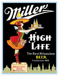 Miller Server Tin Sign