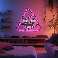Emoji Poop Metal Neon Wall Art- LN0063