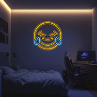 Emoji Laugh Finger Metal Neon Wall Art- LN0060