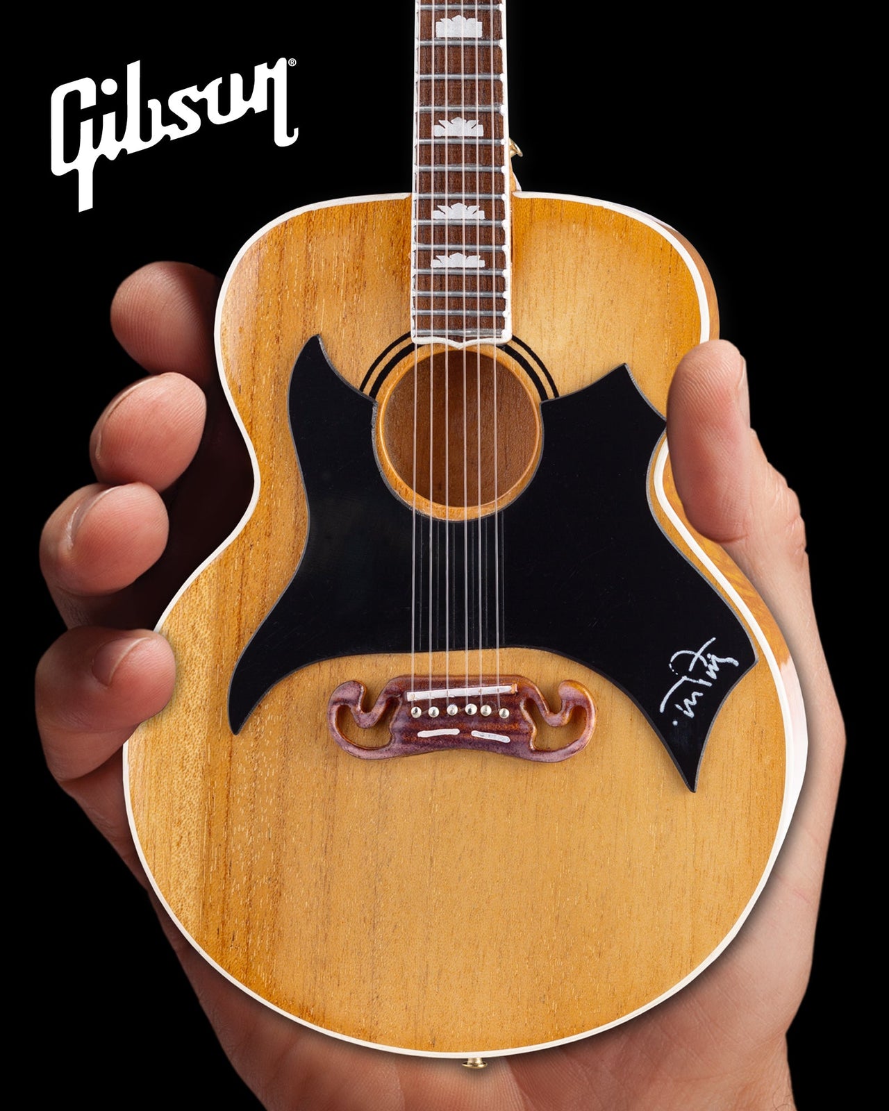 Tom Petty Gibson SJ-200 Wildflower - Antique Natural Miniature Guitar Model