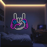 Rock'n'Game Metal Neon Wall Art- LN0116