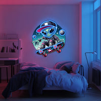 UV Printed Alien Neon Wall Art- LV0082
