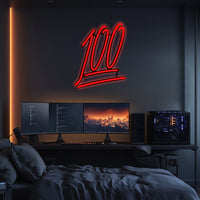 Emoji 100 Metal Neon Wall Art- LN0055